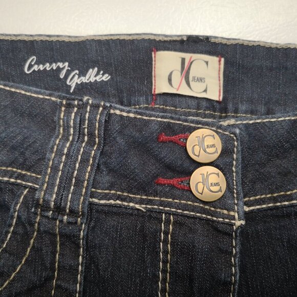 DC Jeans Curvy Ladies Size 14 Dark Wash Straight Legs Jean Shorts - Picture 3 of 11